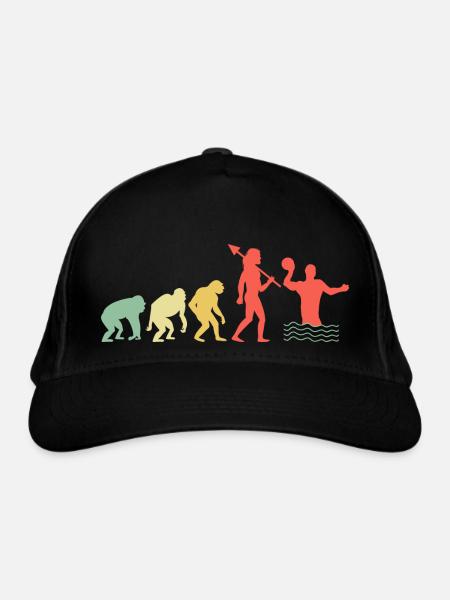 Evolution Wasserballspieler Aquatic Polo - Bio-Baseballkappe - Schwarz - Vorne