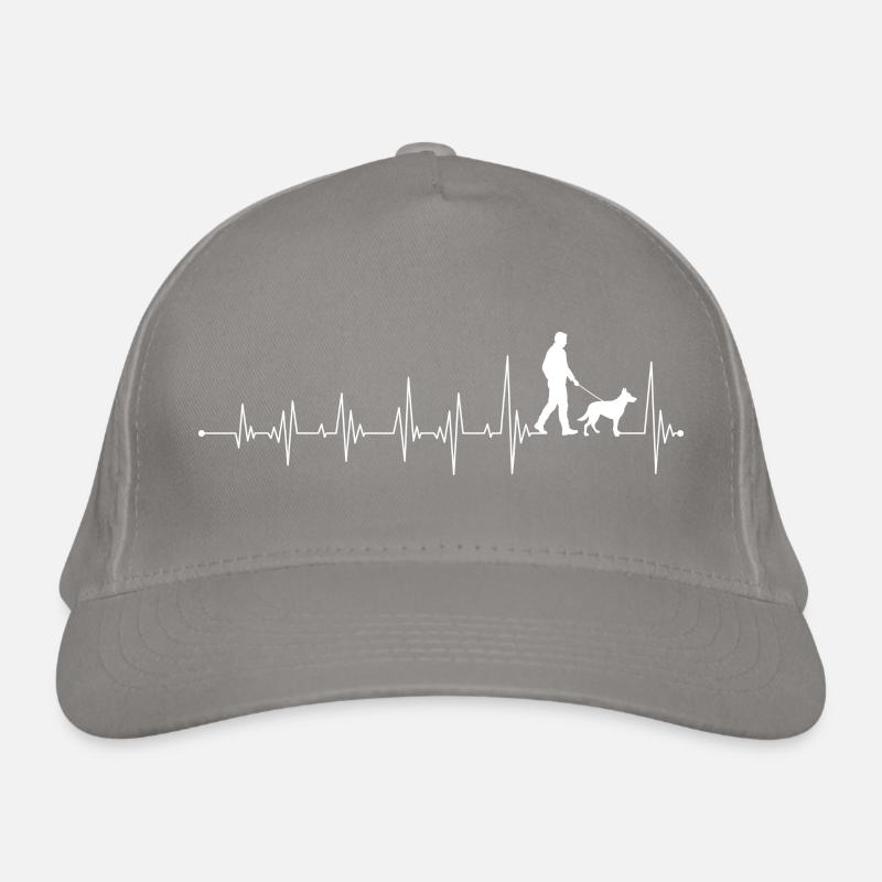 Heartbeat Walk with Dog Organic Baseball Cap
