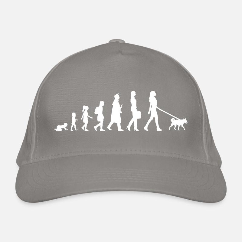 Evolution einer Hundehalterin Bio-Baseballkappe