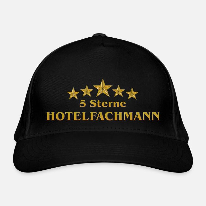 5 Sterne Hotelfachmann - Bio-Baseballkappe - Schwarz