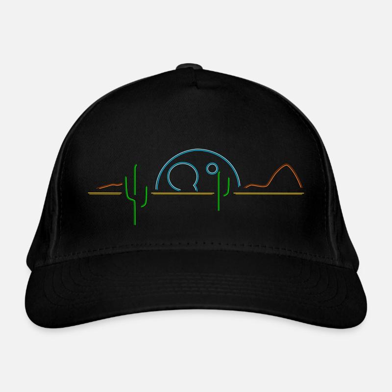 Wüstenhorizont - Bio-Baseballkappe - Schwarz