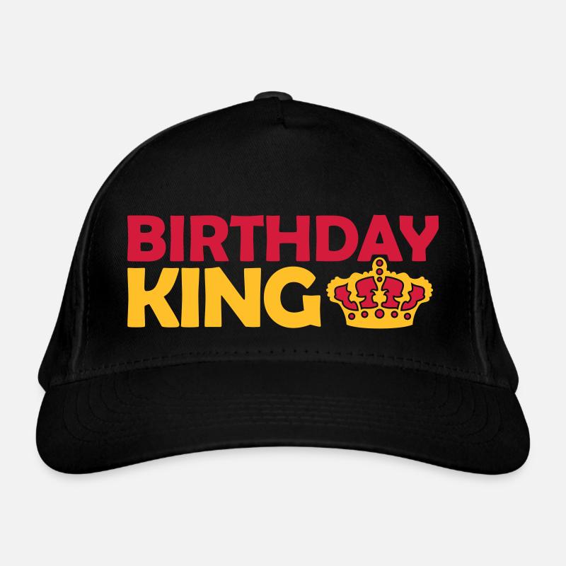 Logo de la fête du roi d’anniversaire Casquette classique bio