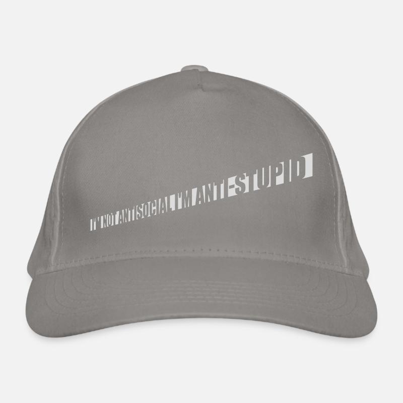 pas antisocial anti-stupide Casquette classique bio