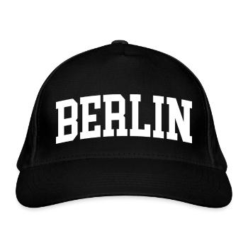 Berlin - Bio-Baseballkappe - Schwarz - Vorne