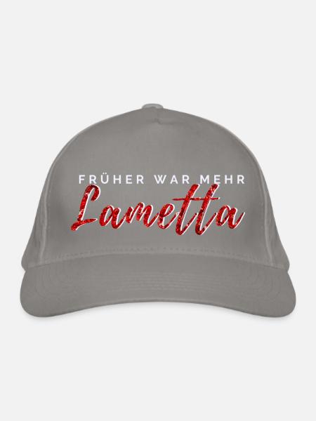 Weihnachtspullover - Früher war mehr Lametta - Bio-Baseballkappe - Hellgrau - Vorne
