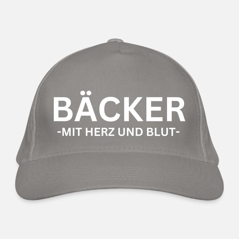 Bäcker mit Herz und Blut Bio-Baseballkappe