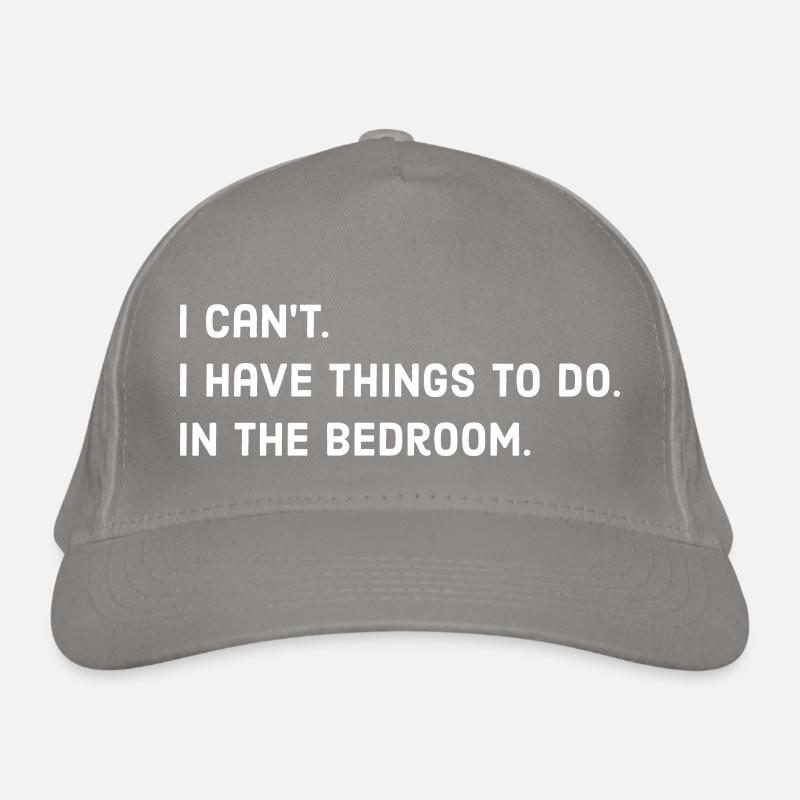 Bedroom tired sleep saying Organic Baseball Cap