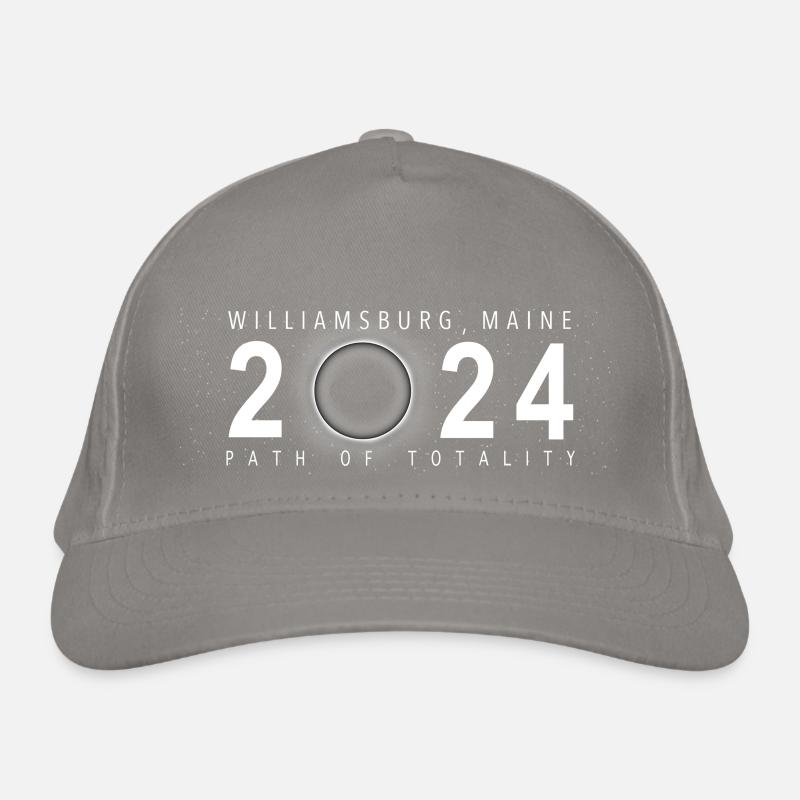 Solar Eclipse Williamsburg Maine April 8 2024 Organic Baseball Cap