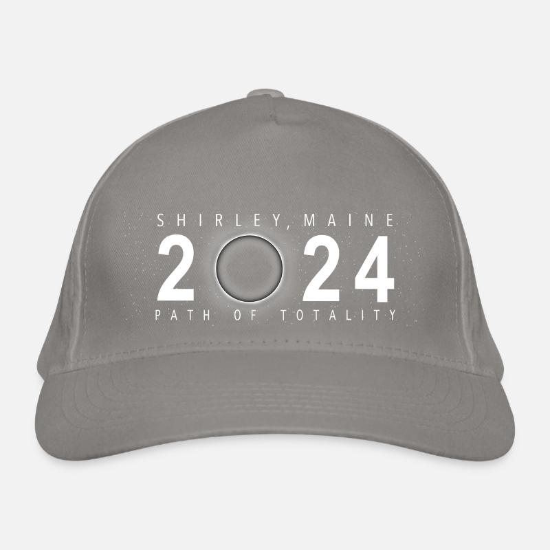 Solar Eclipse Shirley Maine April 8 2024 Organic Baseball Cap