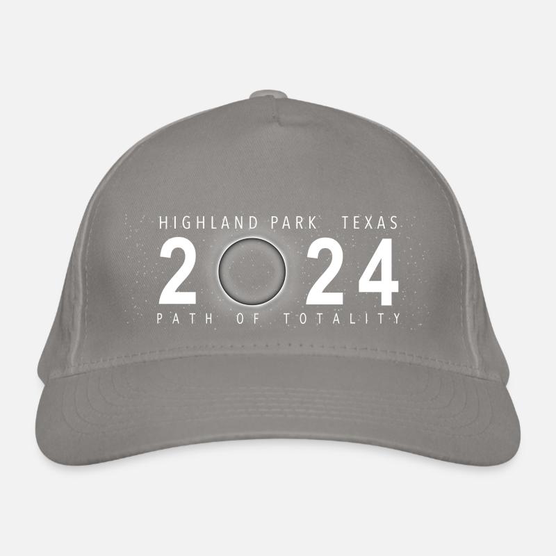 Solar Eclipse Highland Park Texas April 8 2024 Organic Baseball Cap