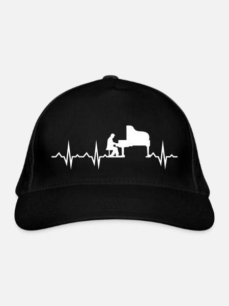 Klavier Musik - Bio-Baseballkappe - Schwarz