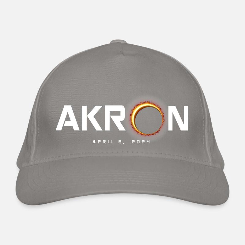 Akron Ohio 2024 Eclipse Souvenir April 8 Organic Baseball Cap