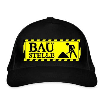 Baustelle - Bio-Baseballkappe - Schwarz - Vorne
