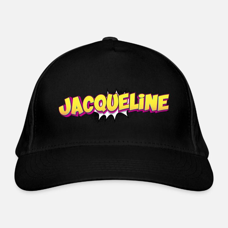 Jacqueline Nom personnalisé Style BD Pop Art, Casquette classique bio