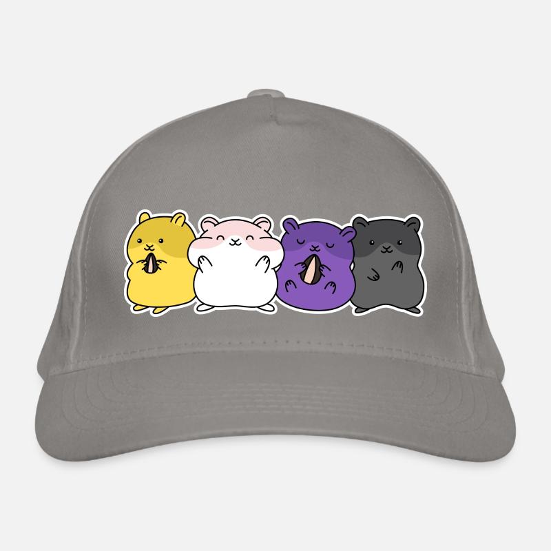 Conception de hamster drapeau non binaire pour Enbys Casquette classique bio