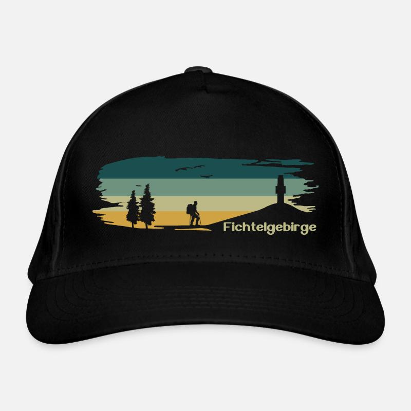 Fichtelgebirge Wanderer Schneeberg Bio-Baseballkappe