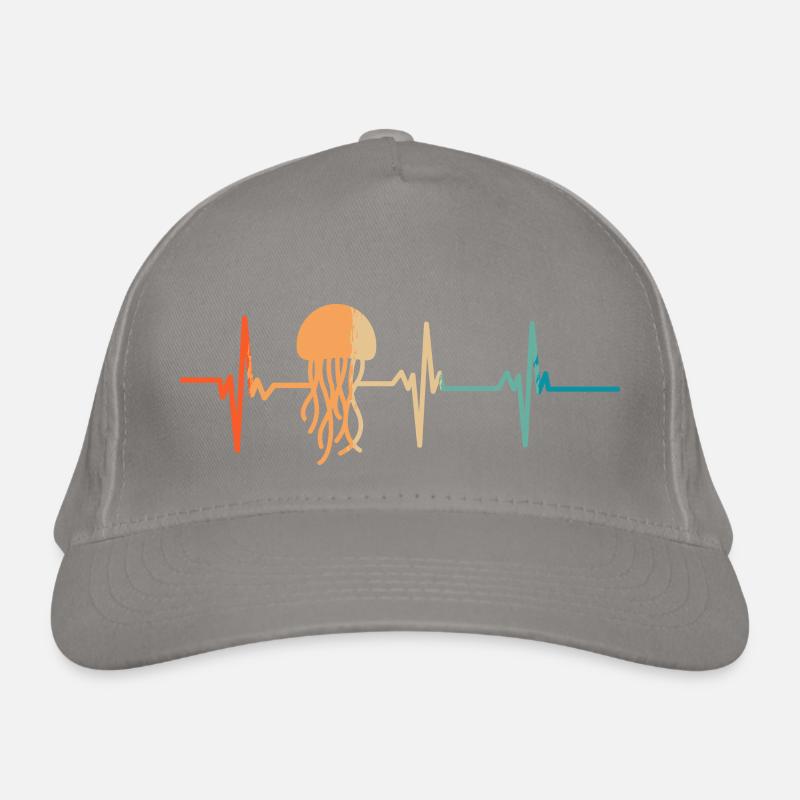 Heartbeat jellyfish Organic Baseball Cap
