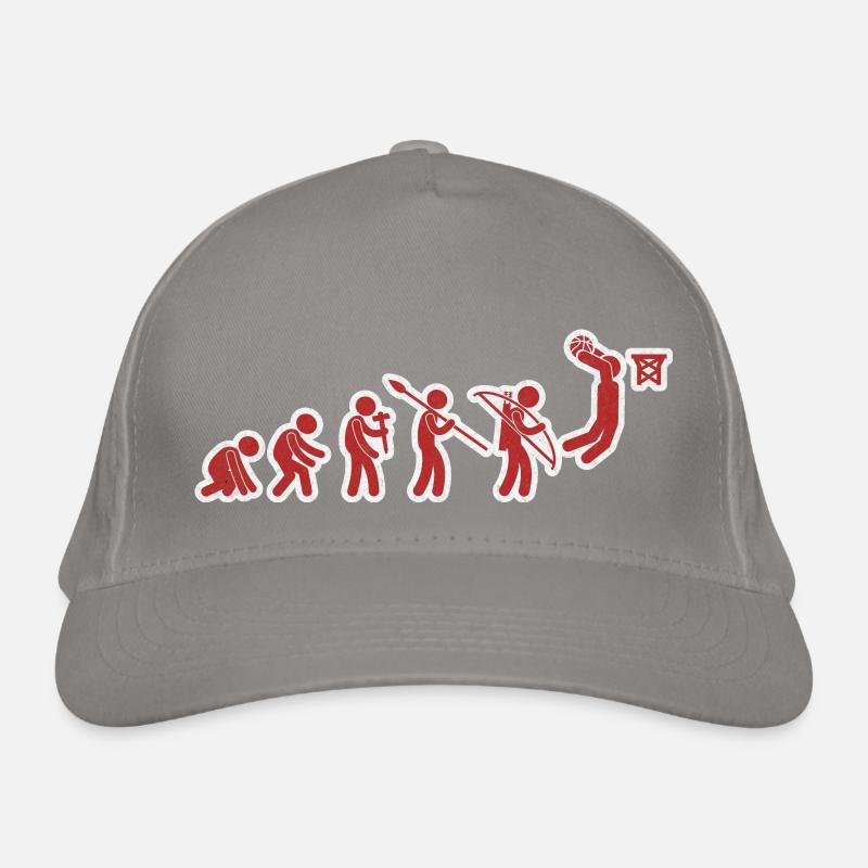 Evolution Basket-ball Rouge Blanc Grunge Casquette classique bio