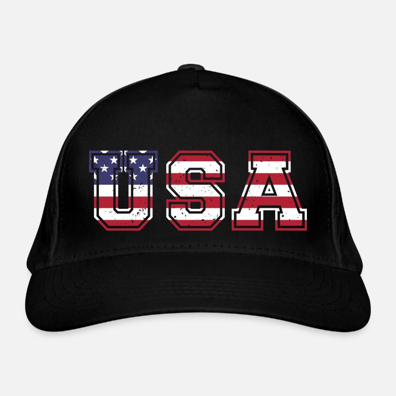 Les États-Unis aux couleurs du drapeau américain drapeau Casquette classique bio