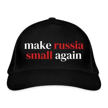 make russia small again - Bio-Baseballkappe - Schwarz - Vorne