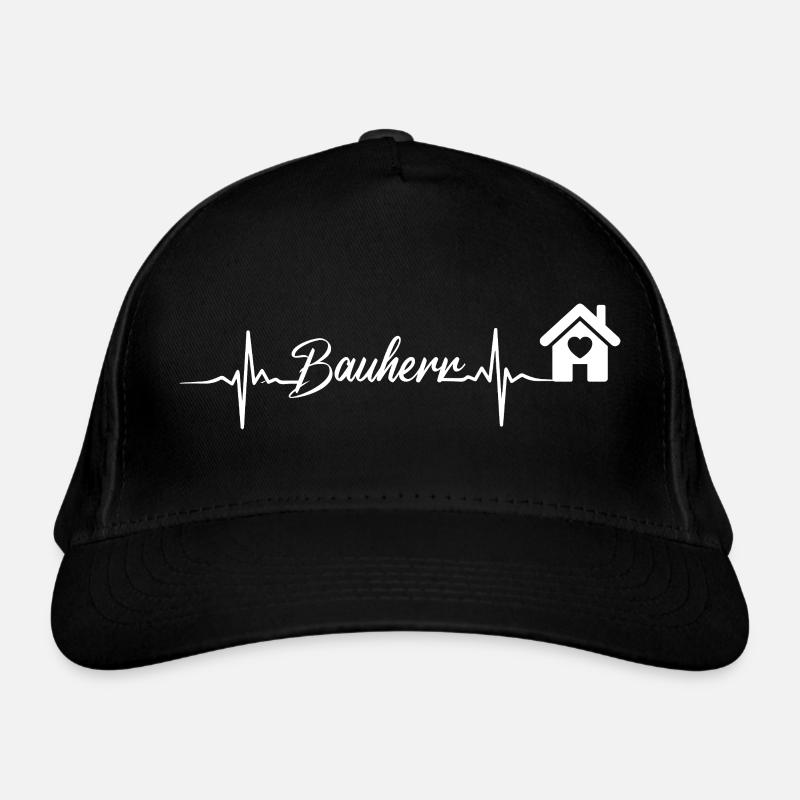 HausHerz Herzschlag Script - Organic Baseball Cap - black