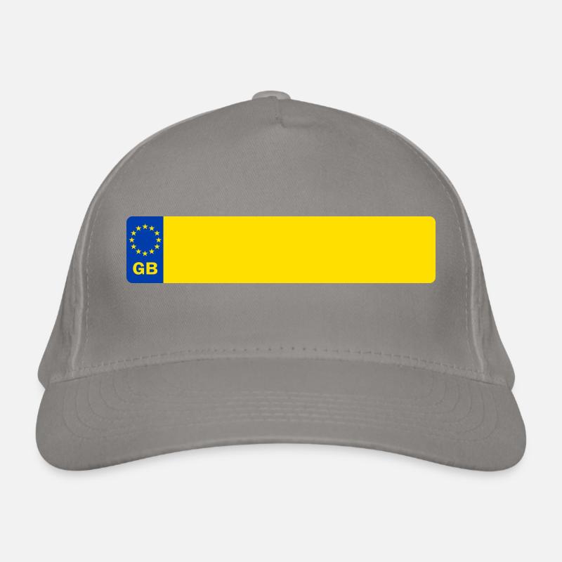 plaque d'immatriculation GB Casquette classique bio