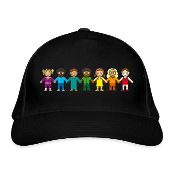 Children's cup RAINBOW Back to School Kindergarten - Organic Baseball Cap - black - Front