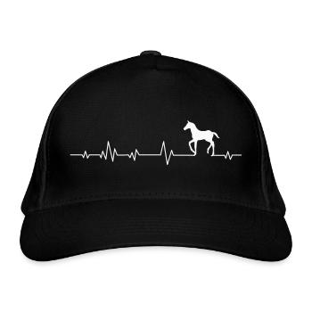 Pferd Pferde - Bio-Baseballkappe - Schwarz - Vorne