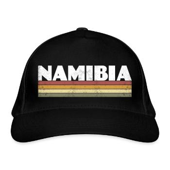 Namibia Vintage - Bio-Baseballkappe - Schwarz - Vorne