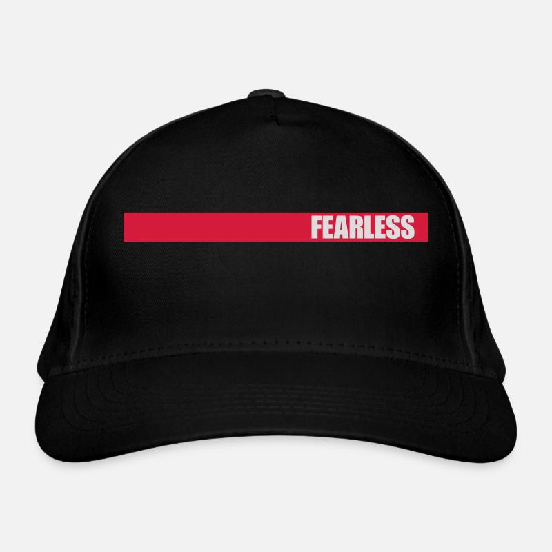 fearless Text Zitat Design Bio-Baseballkappe