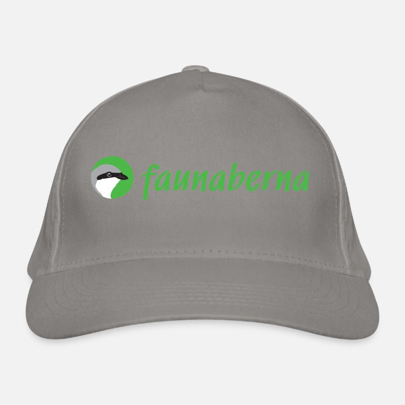 faunaberna Logo und Schriftzug Bio-Baseballkappe