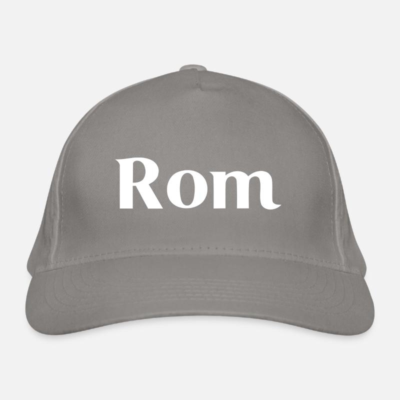Rom - Weiß Bio-Baseballkappe