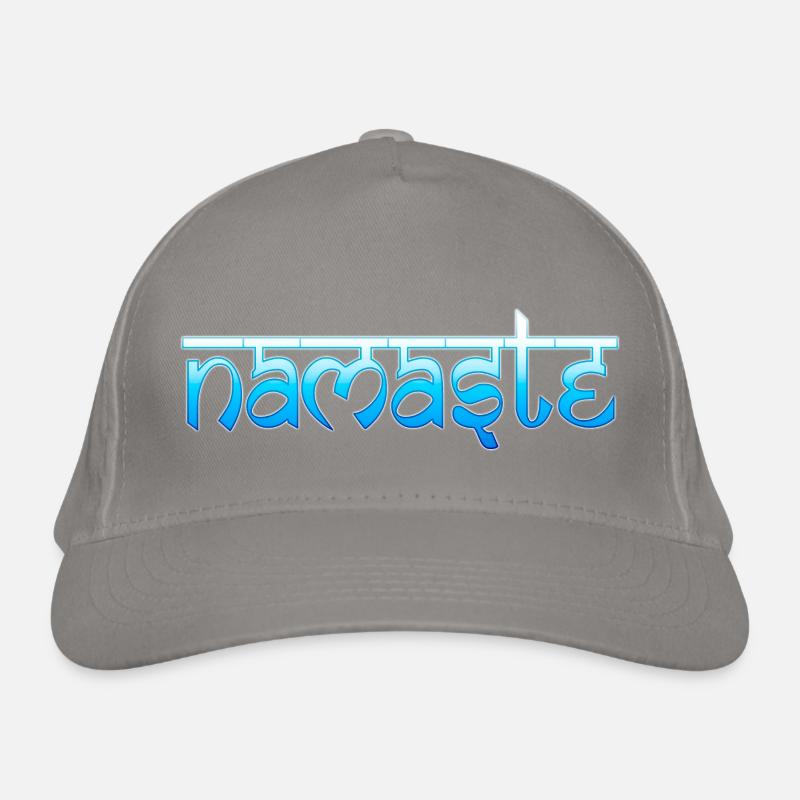 Namaste - blue Bio-Baseballkappe