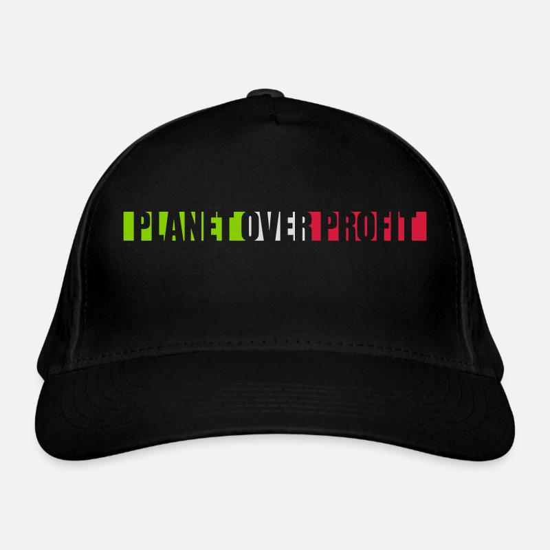 planet over profit quote Organic Baseball Cap