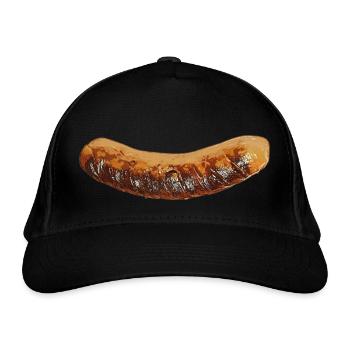 Bratwurst - Bio-Baseballkappe - Schwarz - Vorne
