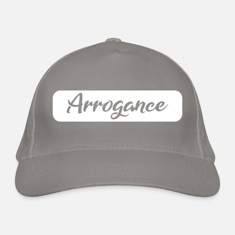 Arrogance Geschenk white Bio-Baseballkappe