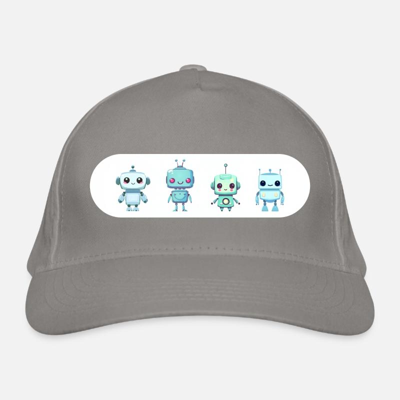 Cute Robots Bio-Baseballkappe