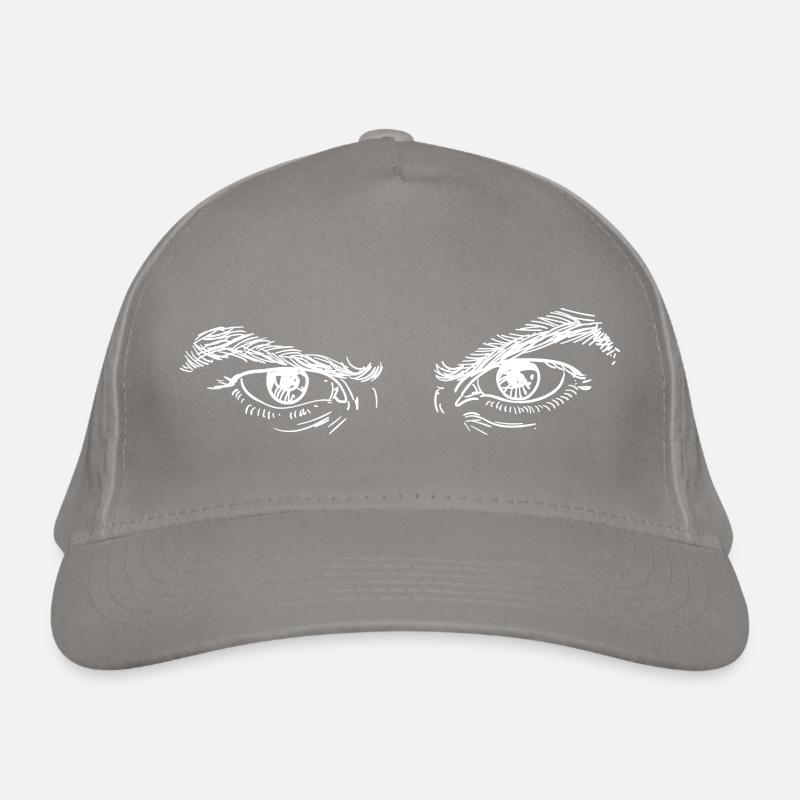 angry eyes Organic Baseball Cap