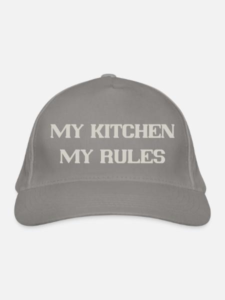 my kitchen - Organic Baseball Cap - light grey - Front