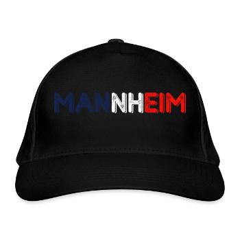 Mannheim Monnem Mannheimat - Bio-Baseballkappe - Schwarz - Vorne