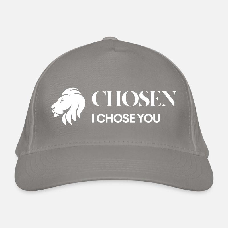 White logo no background Organic Baseball Cap