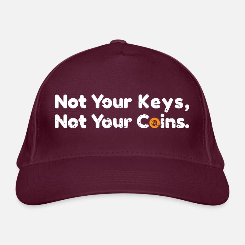 Pas vos clés, pas vos pièces de monnaie, Bitcoin Quote Casquette classique bio
