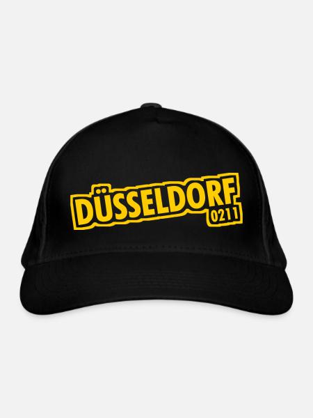Dusseldorf - 0211 - Dialling Code - NRW - Ruhrpott - Organic Baseball Cap - black - Front