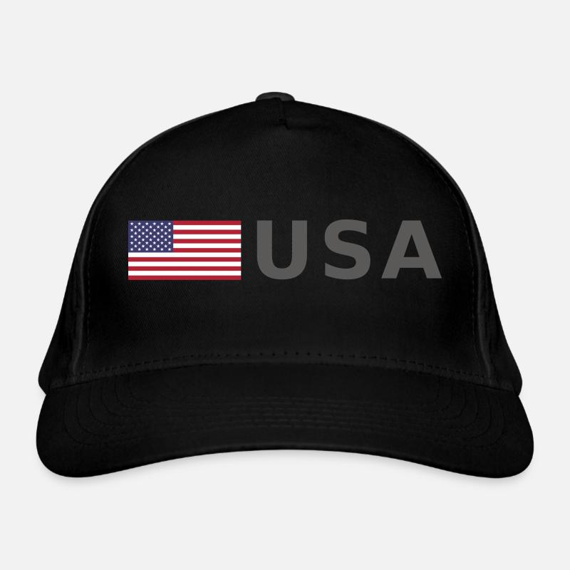 ÉQUIPE États-Unis Drapeau américain devant la police de caractères Casquette classique bio