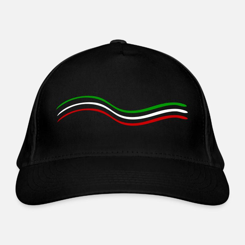 Green White Red Organic Baseball Cap