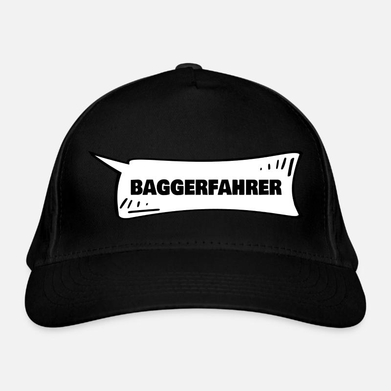 Sprechblase Baggerfahrer Bio-Baseballkappe
