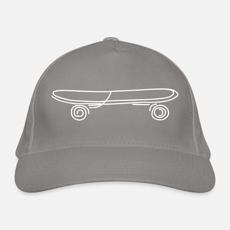 Skateboard Sketch Organic Baseball Cap