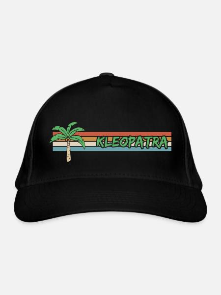 Cleopatra - Organic Baseball Cap - black - Front