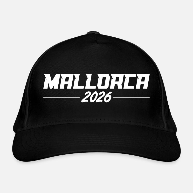 Mallorca 2026 - Bio-Baseballkappe - Schwarz