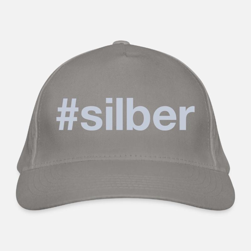 SILBER Hashtag Bio-Baseballkappe